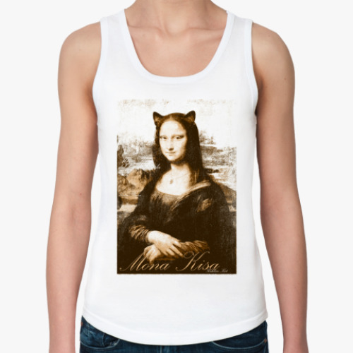 Женская майка с принтом Mona Kisa ( Мона Киса)