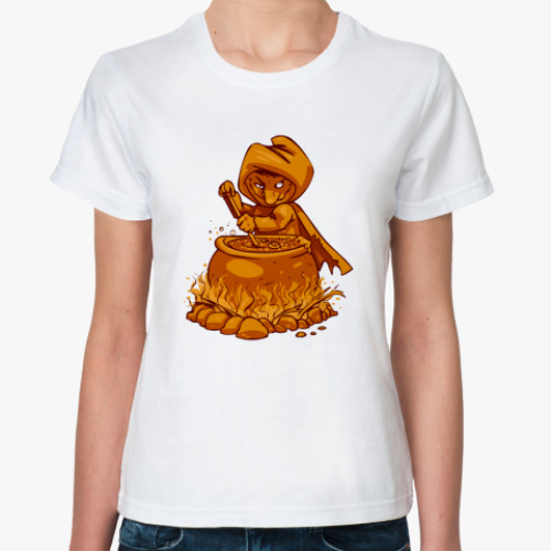 Классическая футболка с принтом Ведьма