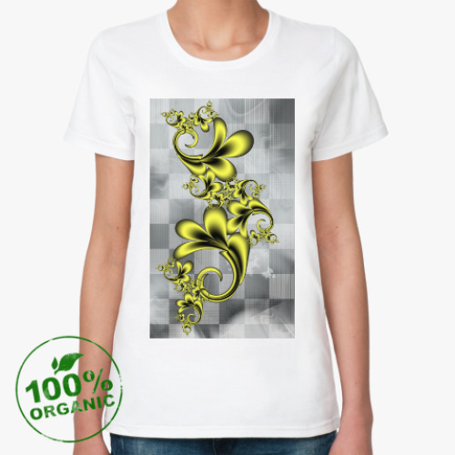 Женская футболка из органик-хлопка Завитки