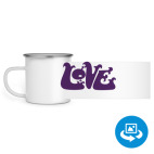 Кружка металлическая белая (круговая запечатка)