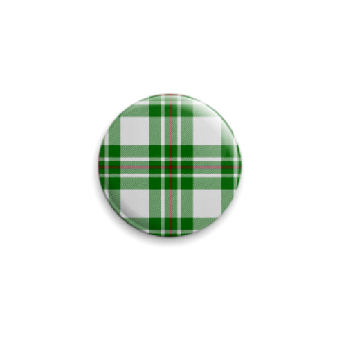 Значок 25мм с принтом  'Тартан'