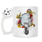 Кружка с футбольным мячиком