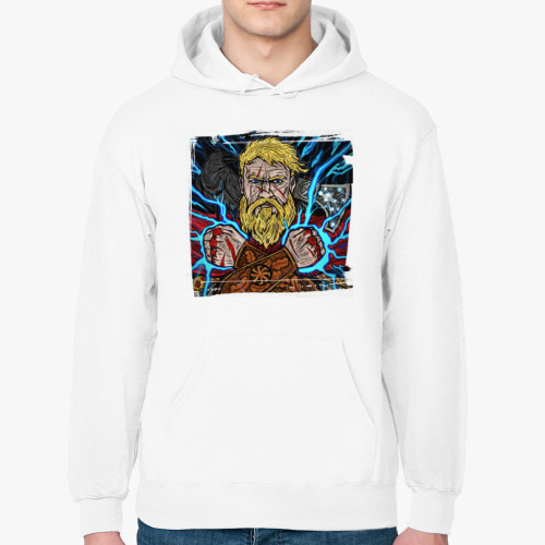 Толстовка худи с принтом Перун