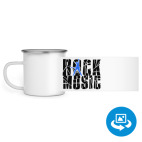 Кружка металлическая белая (круговая запечатка)