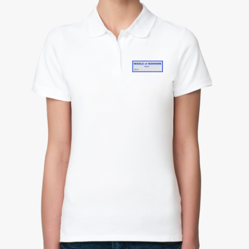 Женская рубашка поло (печать) с принтом Уличный указатель