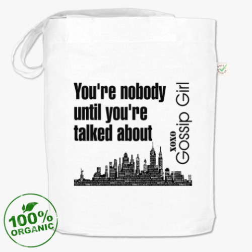 Сумка шоппер с принтом You're nobody until you're talked about