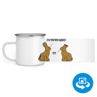 Кружка металлическая белая (круговая запечатка)