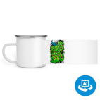 Кружка металлическая белая (круговая запечатка)