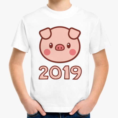 Детская футболка Год 2019 Свиньи