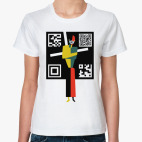 Классическая женская футболка QR-ntine