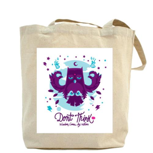 Сумка шоппер с принтом  DON'T THINK