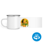 Кружка металлическая белая (круговая запечатка)