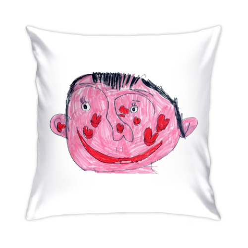 Подушка с принтом kisses