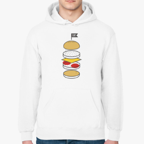 Толстовка худи с принтом Бургер