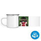 Кружка металлическая белая (круговая запечатка)