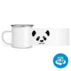 Кружка металлическая белая (круговая запечатка)