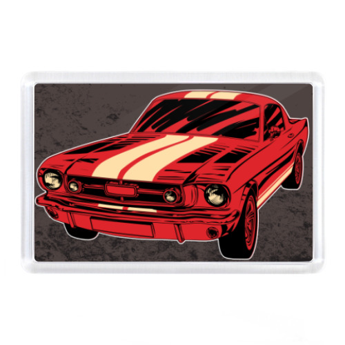 Магнит с принтом Mustang