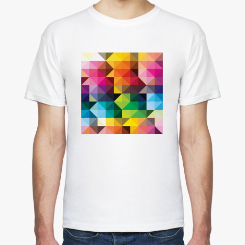 Футболка с принтом Треугольники