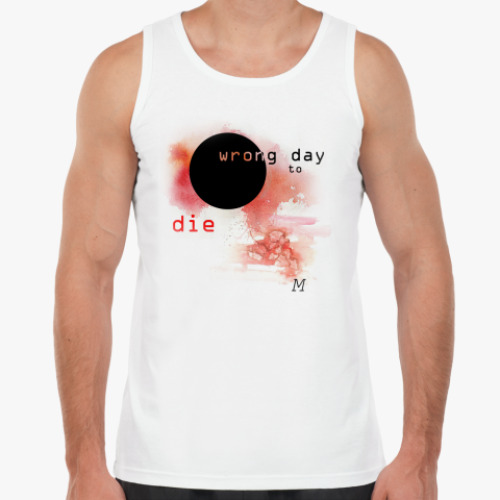 Майка с принтом  майка Wrong day to die