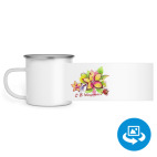 Кружка металлическая белая (круговая запечатка)