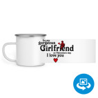 Кружка металлическая белая (круговая запечатка)