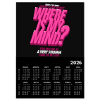 Календарь A2 2026, черный Fight Club Бойцовский Клуб