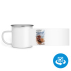 Кружка металлическая белая (круговая запечатка)