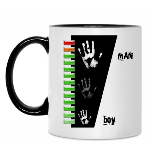 Кружка с принтом Boy-man 100%