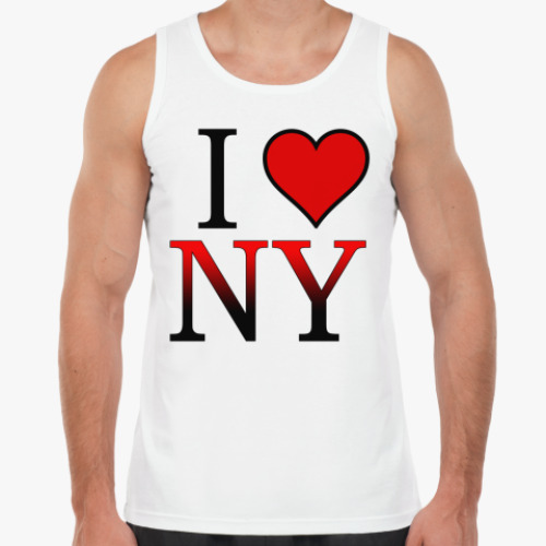 Майка с принтом I love NY