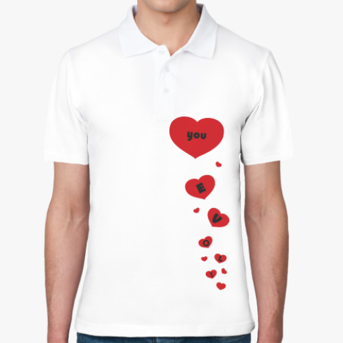 Рубашка поло с принтом I Love You