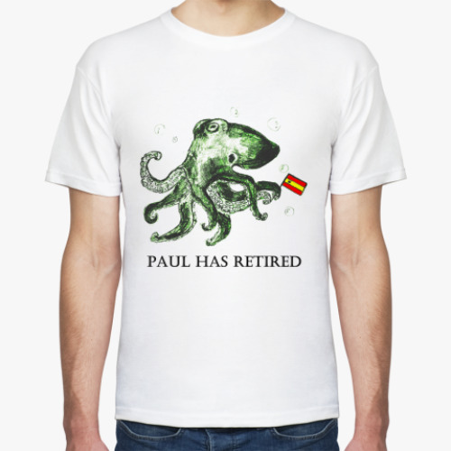 Футболка с принтом Пауль уволился