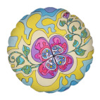 Подушка "круг", 35x35 см Нежность, экзотика, цветок