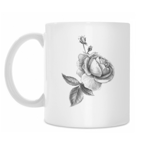Кружка с принтом Розы графика