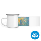 Кружка металлическая белая (круговая запечатка)