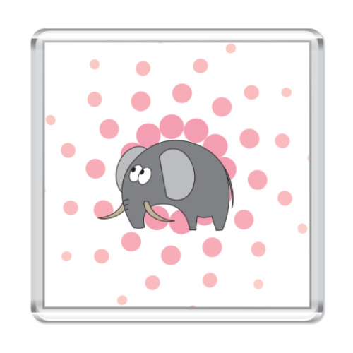 Магнит с принтом Слон