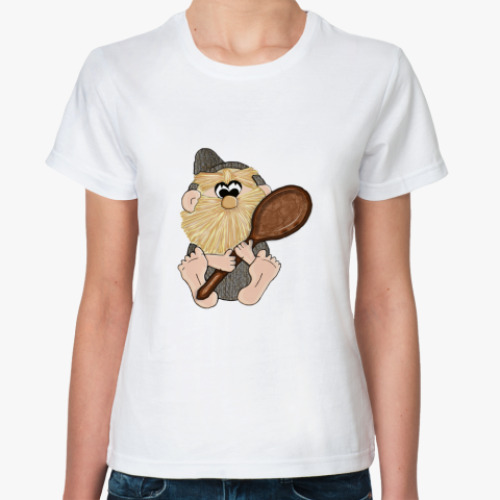 Классическая футболка с принтом  Домовёнок