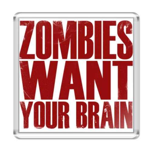 Магнит с принтом Zombies