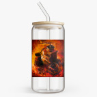 Банка с бамбуковой крышкой