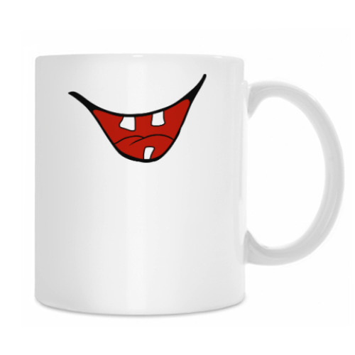 Кружка с принтом Улыбка с зубами