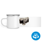 Кружка металлическая белая (круговая запечатка)