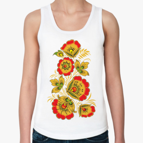 Женская майка с принтом Русский народный узор