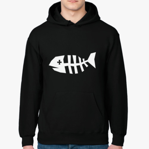 Толстовка худи Рыбий скелет