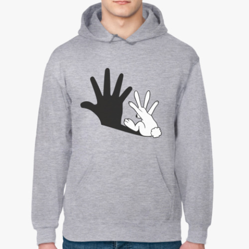 Толстовка худи Заяц и тень