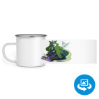 Кружка металлическая белая (круговая запечатка)