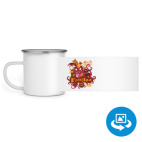 Кружка металлическая белая (круговая запечатка)