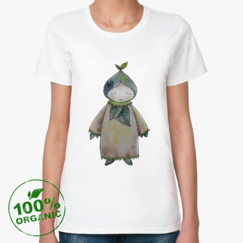 Женская футболка из органик-хлопка Луковая девочка
