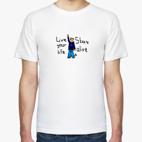 Футболка с принтом Stay alive