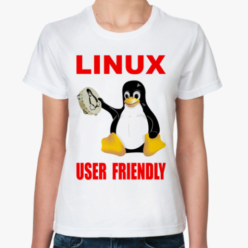 Классическая футболка с принтом User friendly