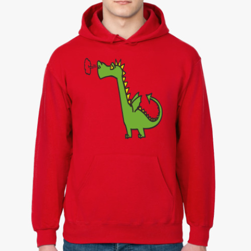 Толстовка худи с принтом Дракоша