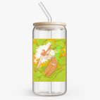 Банка с бамбуковой крышкой